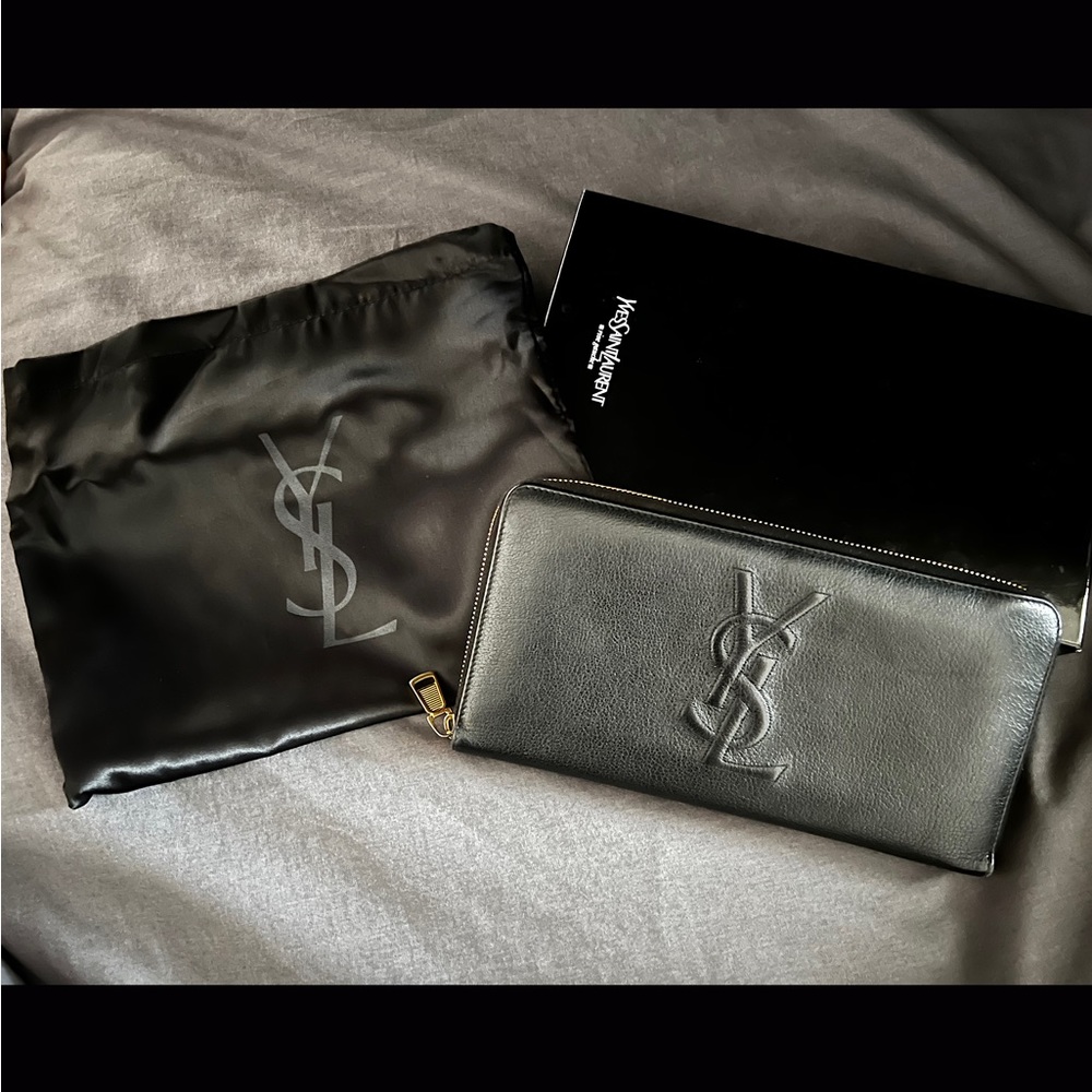 Yves Saint Laurent Chevrette Bell De Jour Clutch/Wallet